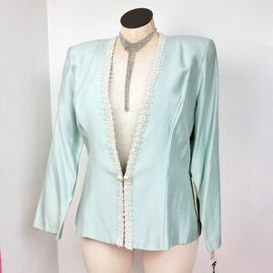 Vintage 90s Deadstock Icy Blue Blazer Jacket